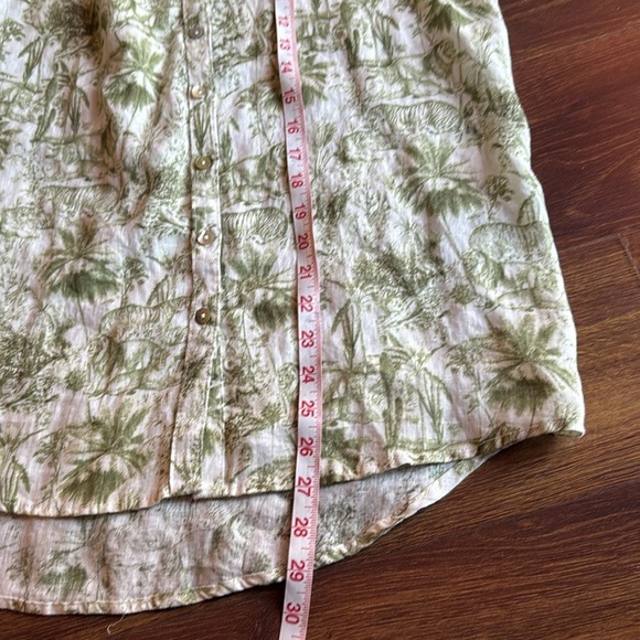 RACHEL ZOE Tropical Safari  Print Button Down Shirt Size Small - Picture 6 of 8